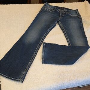 Silver Jeans Women's Dark Blue Flare Jeans